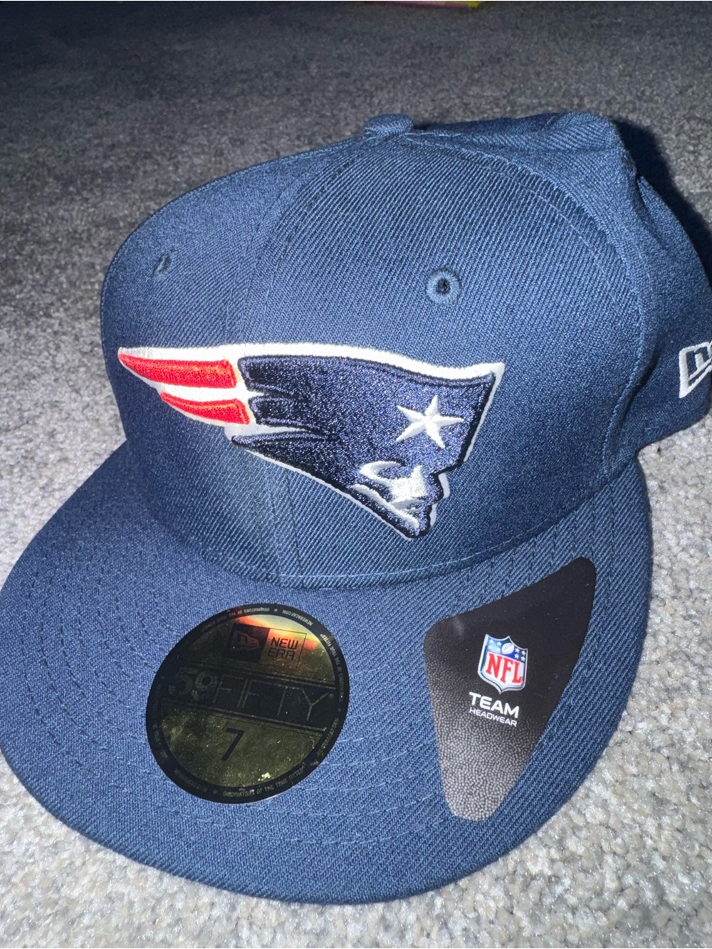 New Era Navy New England Patriots Fitted 59FIFTY Hat
